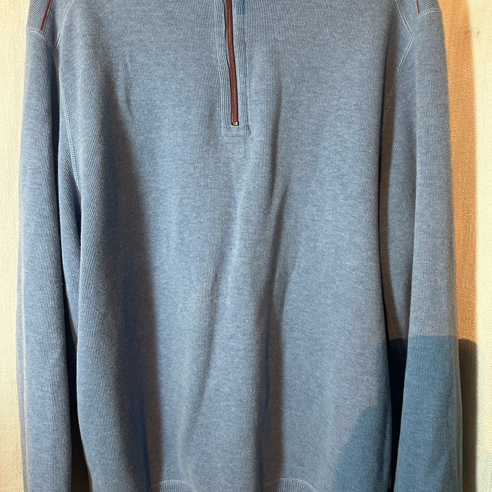 Tommy Bahama Reversible Sweater Men's xl dark green and light blue 100% cotton